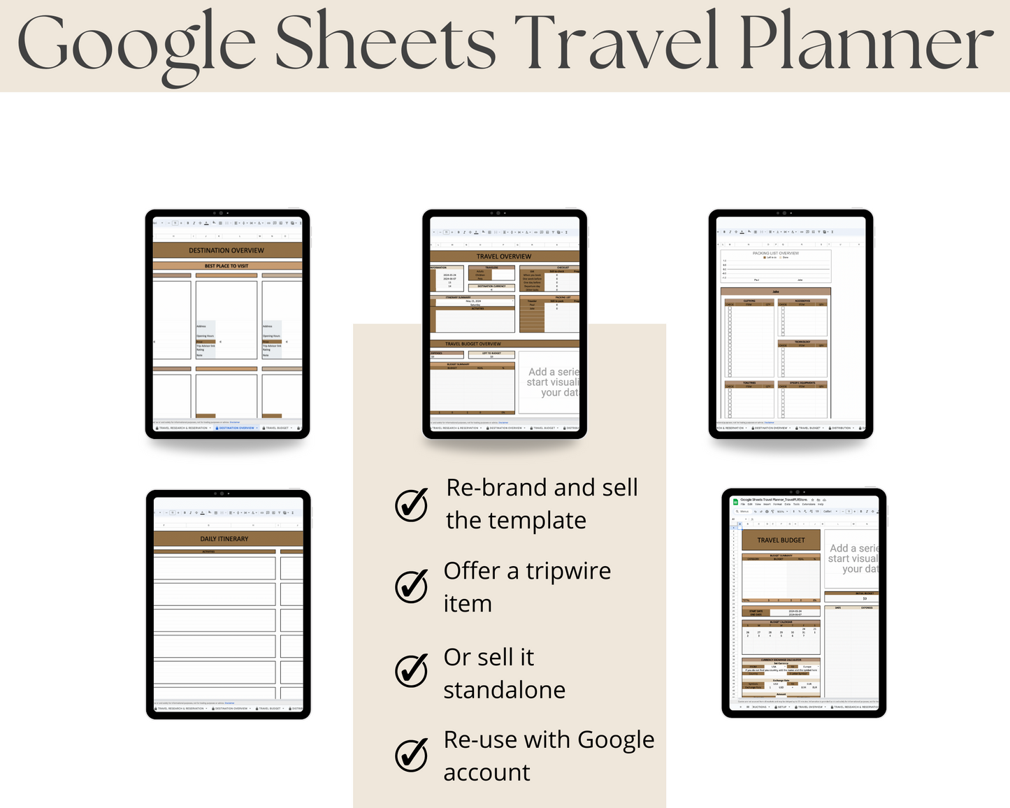 Ultimate Google Sheets Travel Planner