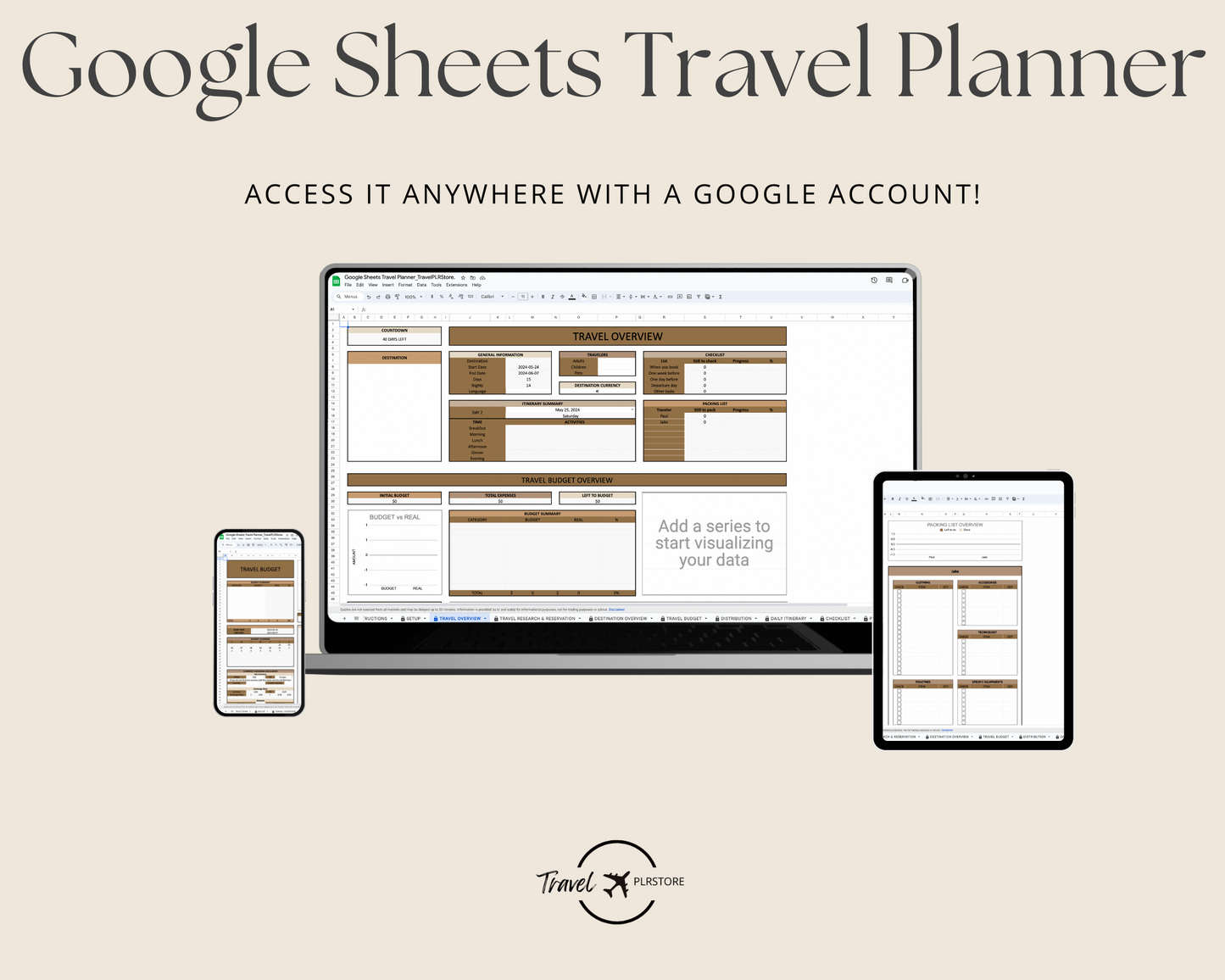 Ultimate Google Sheets Travel Planner