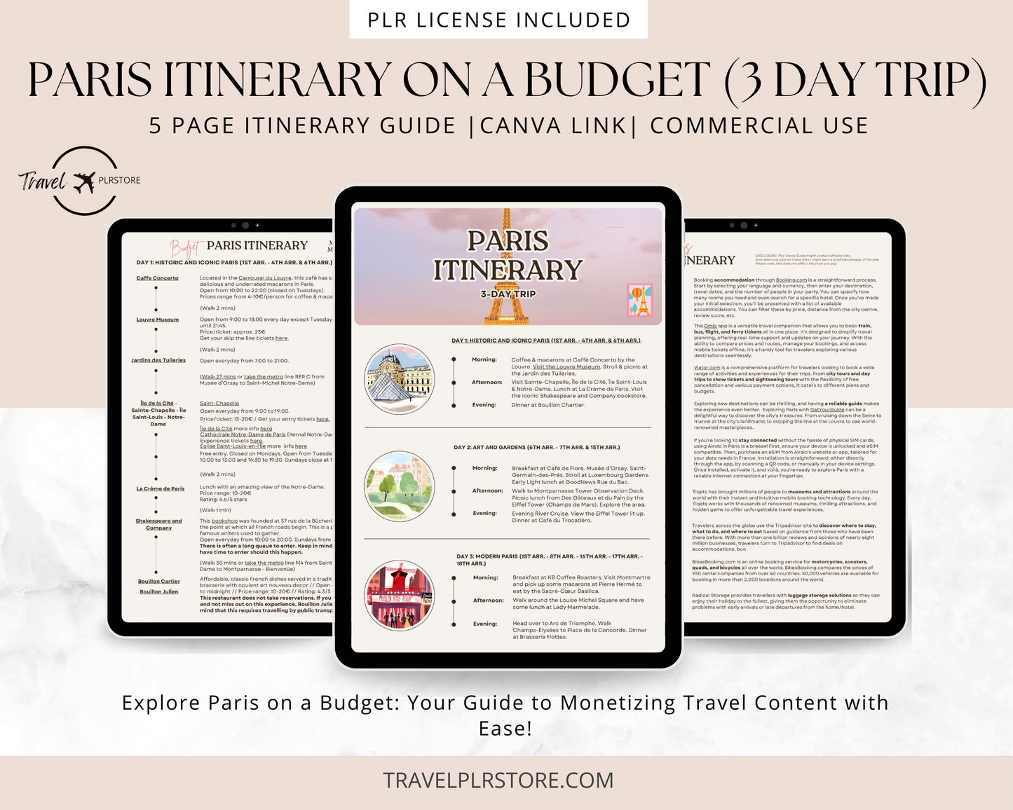 Paris Itinerary On A Budget eBook