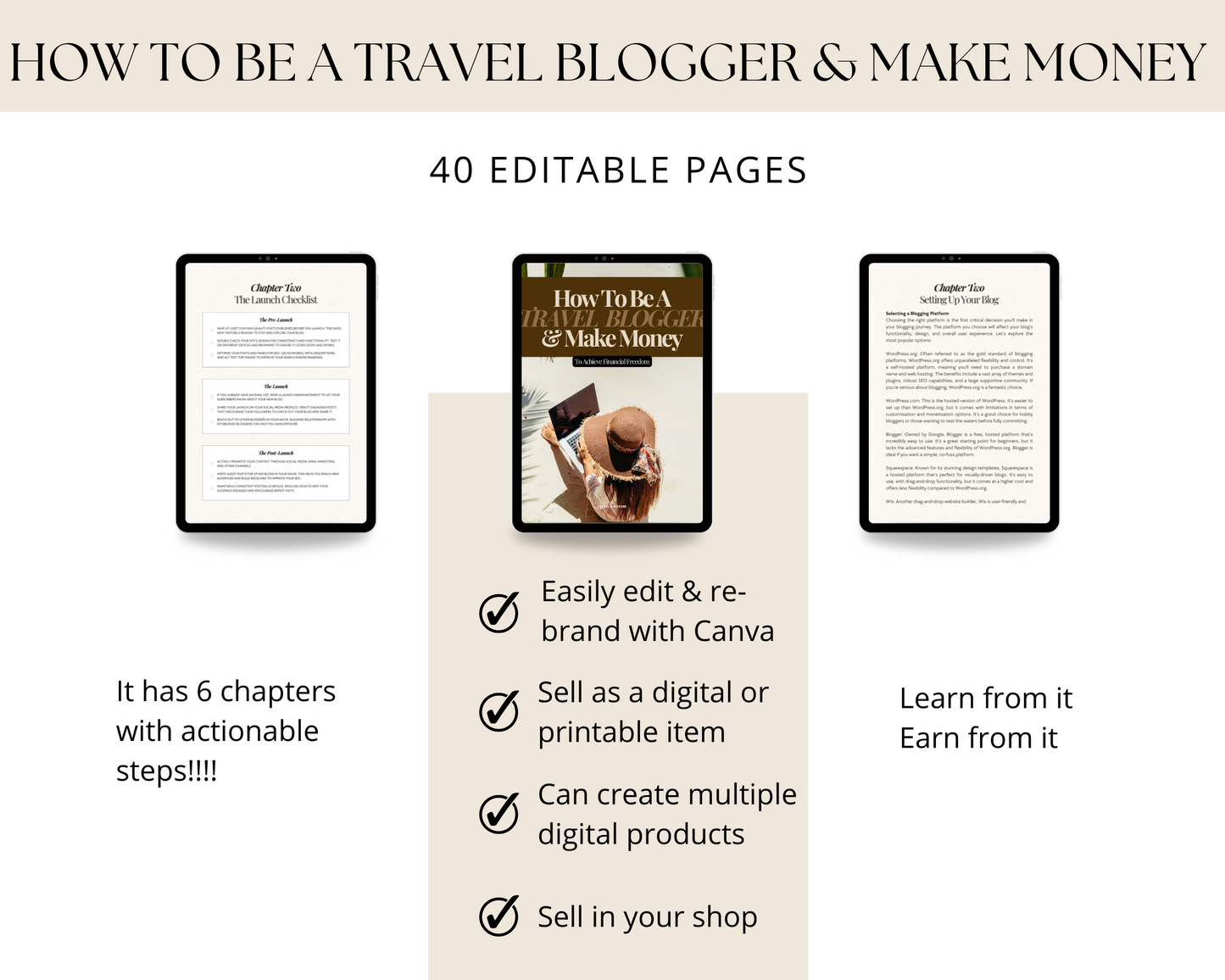 How to be a Travel Blogger and Make Money eBook