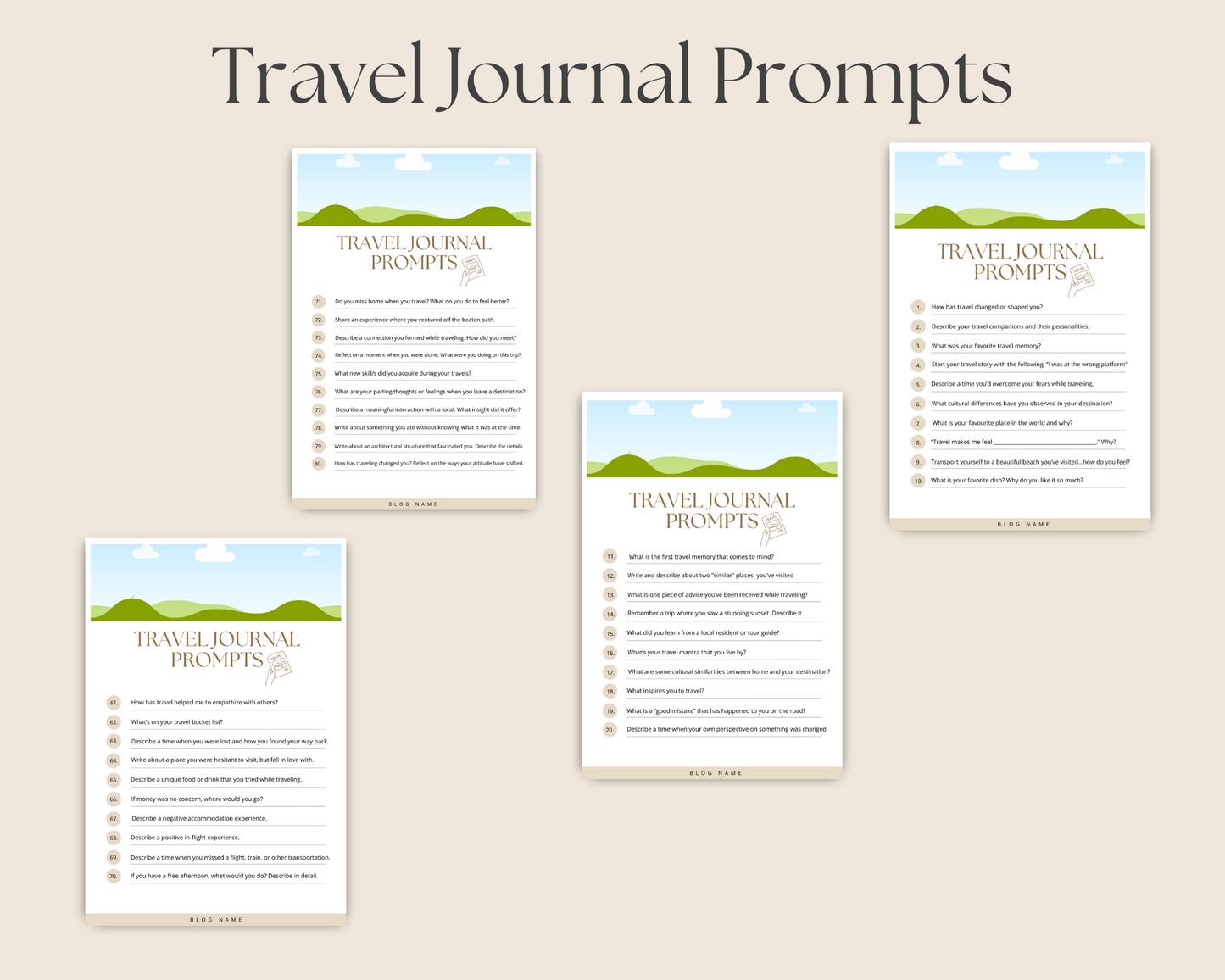 Travel Journal Prompts