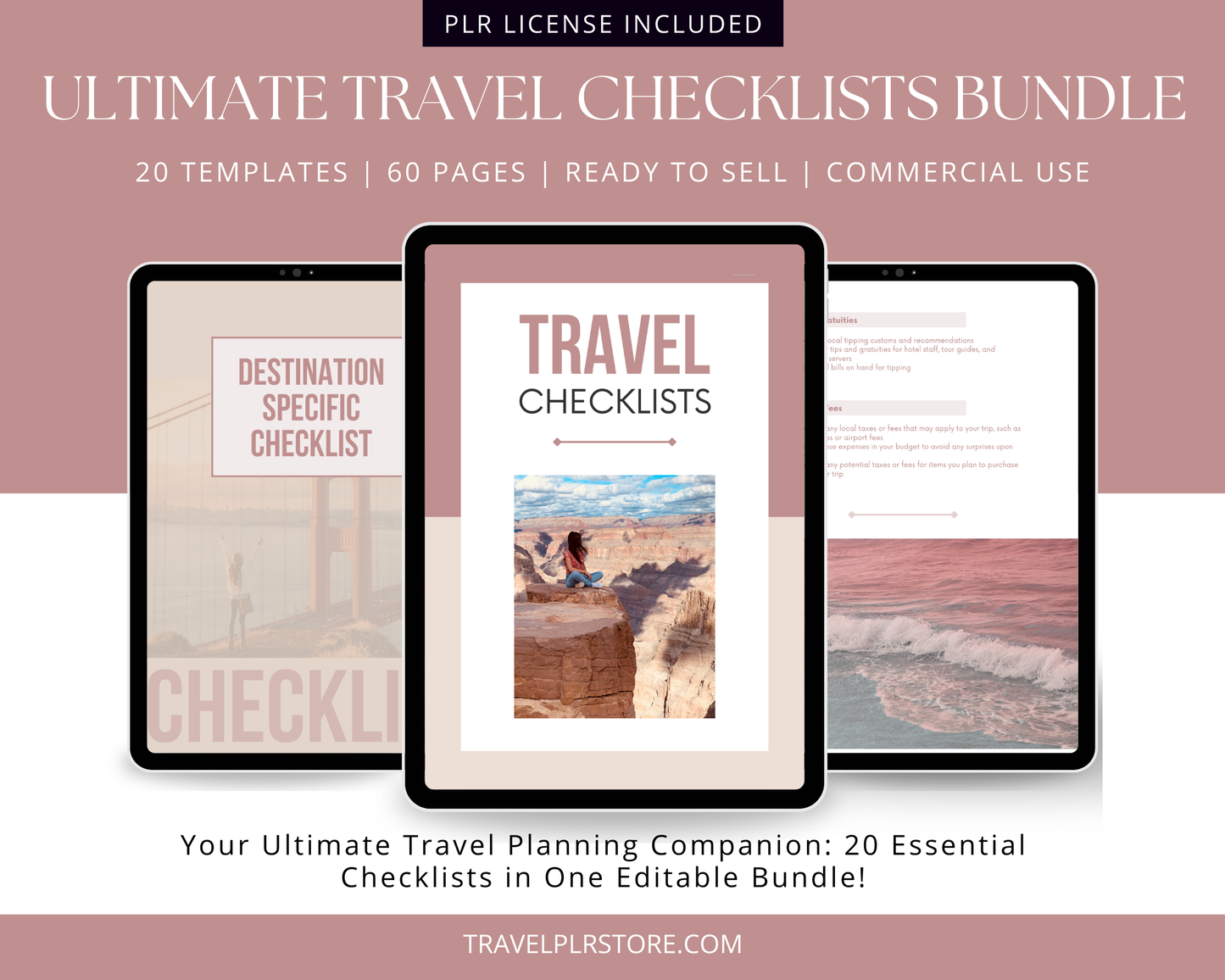 Ultimate Travel Checklists Bundle (20 packing and travel checklists)