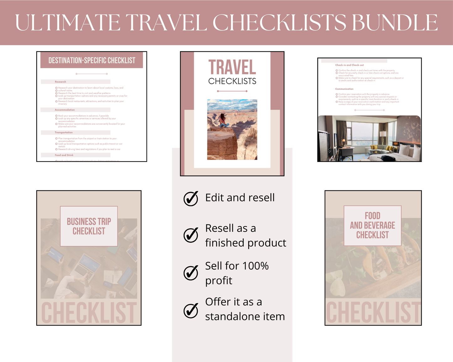 Ultimate Travel Checklists Bundle (20 packing and travel checklists)